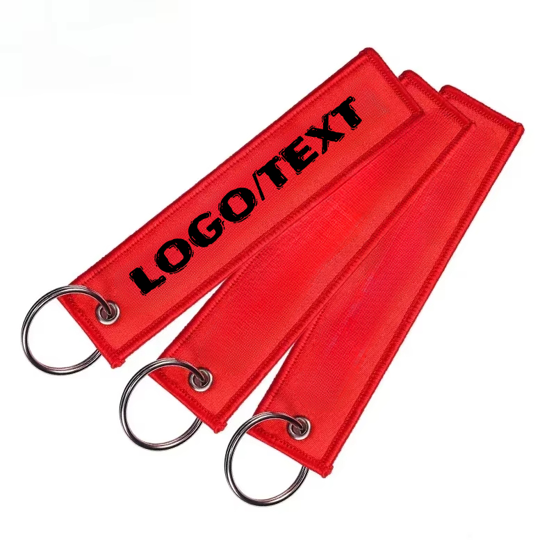 Embroidery Name - Llavero con cinta para bolsa de
