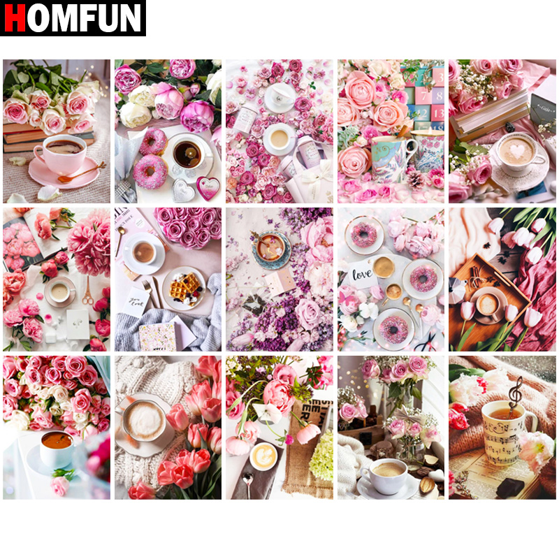 Embroidery Roll Pattern - HOMFUN-Bordado de diamantes 5D DIY, bordado