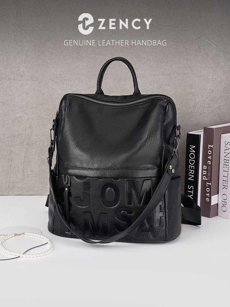 Mochila Zency Premium de Cuero - Embroidery Font reseña y precio