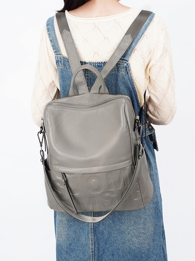 Mochila Zency Premium de Cuero - Embroidery Font reseña y precio