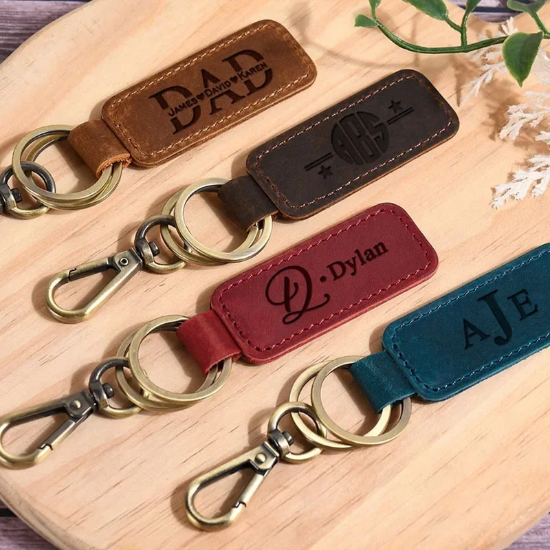Llavero de cuero con logotipo  - Embroidery Name reseña y precio