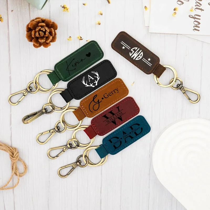 Llavero de cuero con logotipo  - Embroidery Name reseña y precio