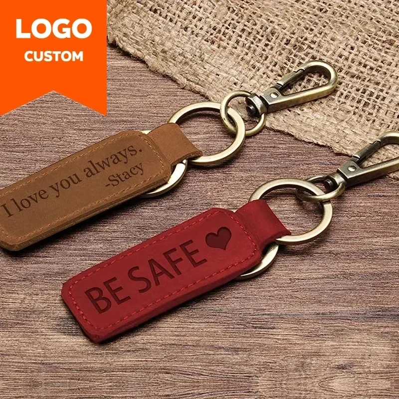 Llavero de cuero con logotipo  - Embroidery Name reseña y precio