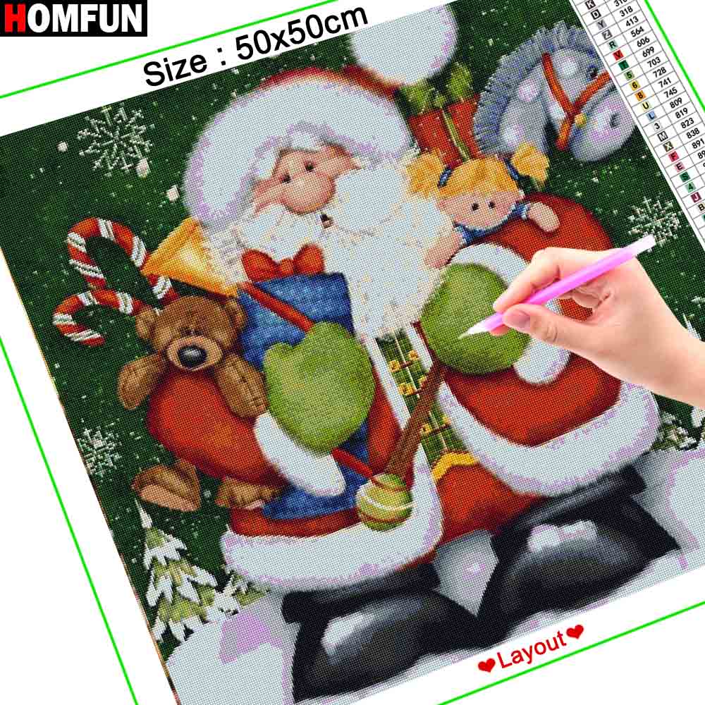 HOMFUN-pintura de diamante cua - Embroidery Roll Pattern reseña y precio