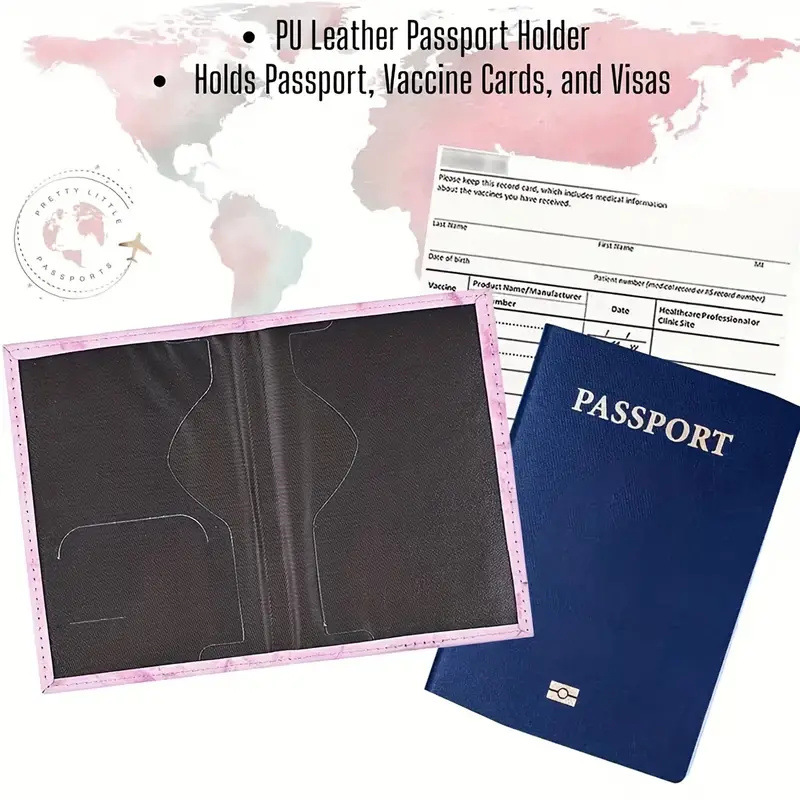 Porta Pasaportes de Cuero PU R - Embroidery Font reseña y precio
