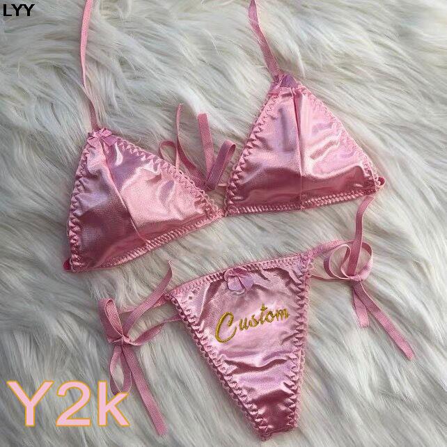Conjunto de sujetador triangul - Embroidery Name reseña y precio