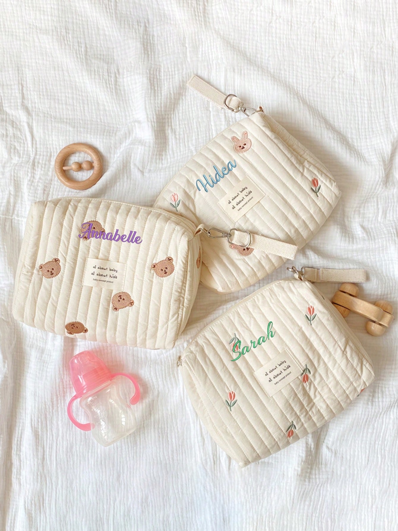 Bolsa de pañales para bebé con - Embroidery Name reseña y precio